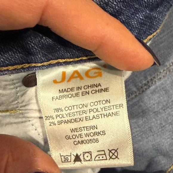 Jag Jeans Low Rise Boot Leg Dark Blue Denim- 10P - Picture 12 of 14